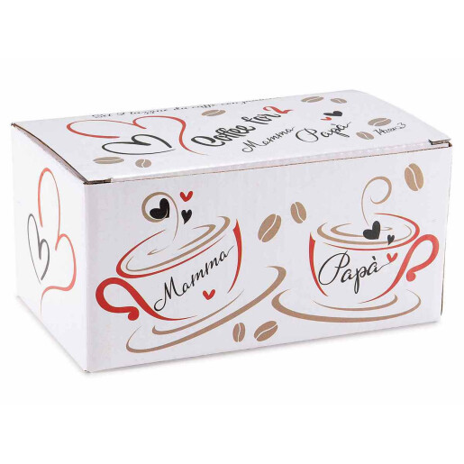 Set 2 cani, tava ceramica multicolora Ø 6,5 cm x 6 H, 16,5 x 7,5