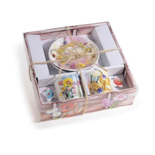 Set 4 cesti portelan 5.5x5.5 cm, 80 ml