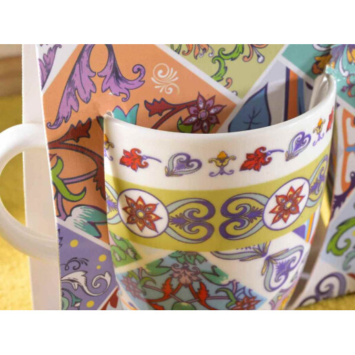 Set 8 cani portelan Maiolica 5.5x6 cm, 80 ml