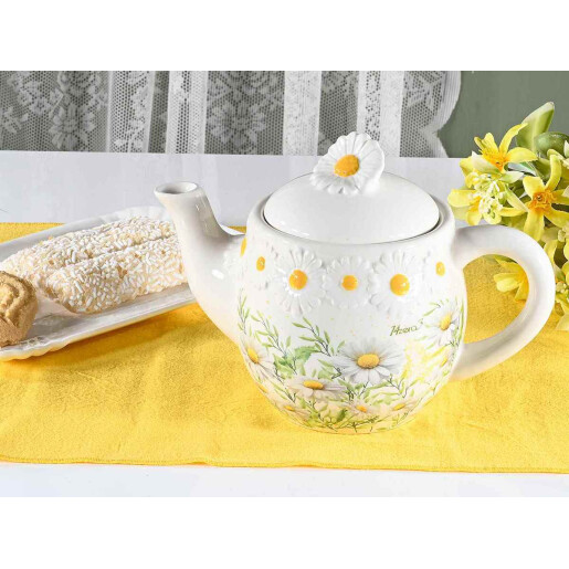 Ceainic ceramica multicolora Margarete cm 21 x 12 x 14,5 H, 650 ml