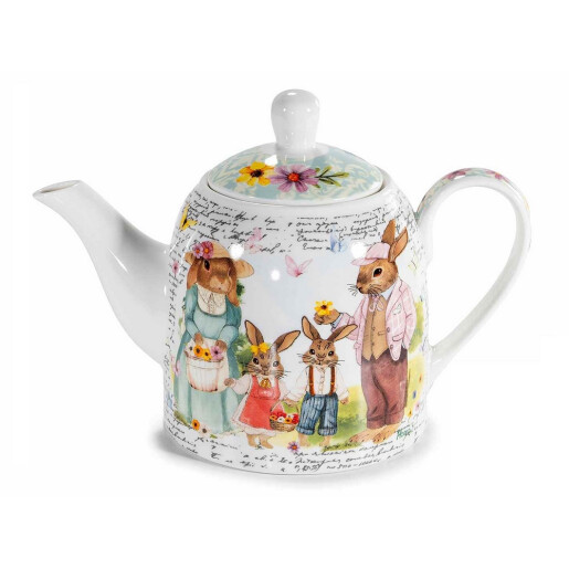 Ceainic Paste portelan multicolor cm 19,5 x 11 x 14 H, 500 ml