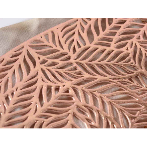 Set 12 suporturi farfurii polipropilena auriu roz 38 cm