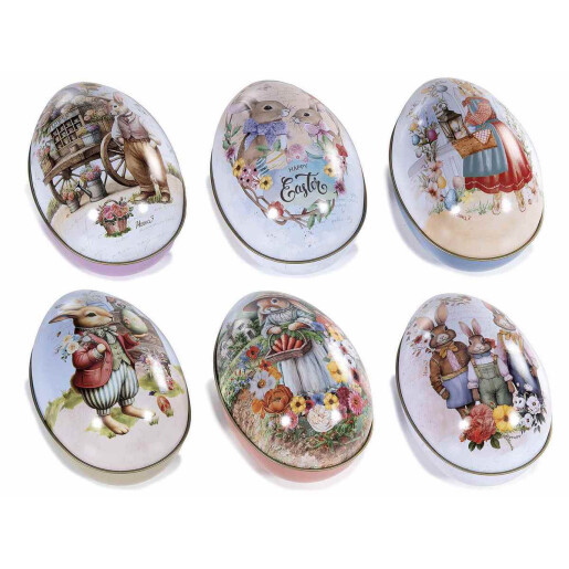 Set 6 oua Paste metal multicolor 8.5x9x12.5 cm
