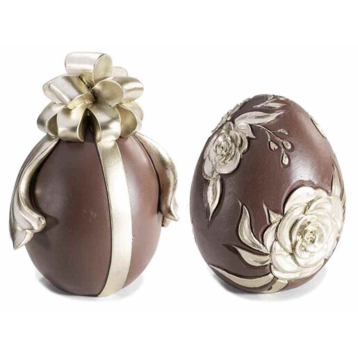 Set 2 Oua Paste polirasina maro aurie 12,5 x 10,5 x 17,5 H