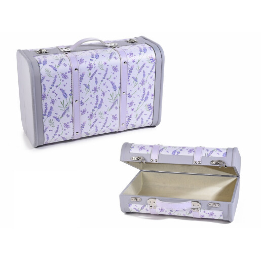 Set 2 valize decorative Lavanda 45x20x30 cm, 38x15.5x25 cm