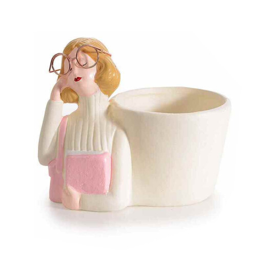 Ghiveci flori ceramica multicolora Women 12x7.5x11 cm