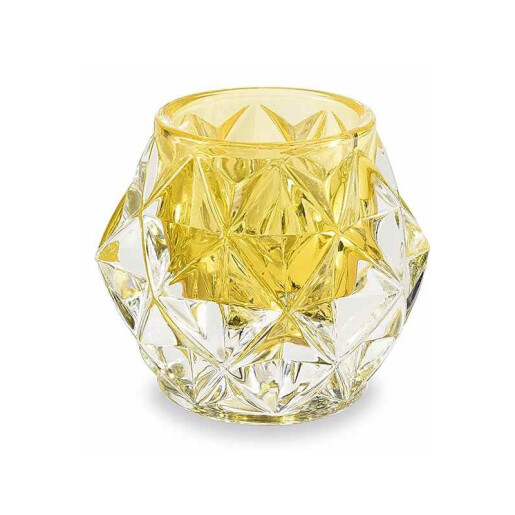 Set 4 suporturi lumanari sticla 7.5x6.5 cm