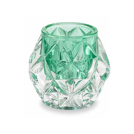 Set 4 suporturi lumanari sticla 7.5x6.5 cm