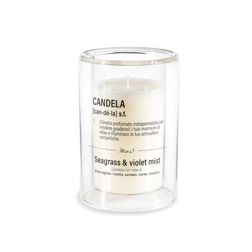 Lumanare parfumata in borcan sticla aroma Iarba de Mare, Flori Viorele Ø 8 cm x 12 H
