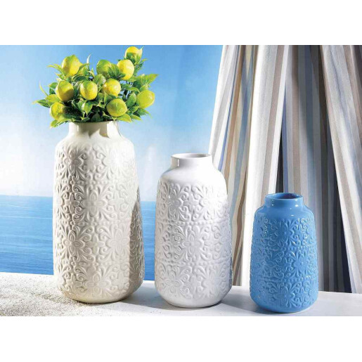 Vaza flori portelan bej Ø 13 cm x 25 H