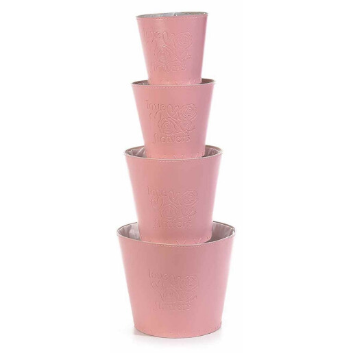 Set 8 ghivece piele ecologica 19x16 cm, 15x14 cm, 13x12 cm, 10x10.5 cm