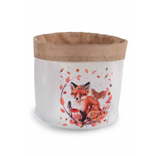 Cos textil multicolor Vulpita Ø 19 cm x 23 H