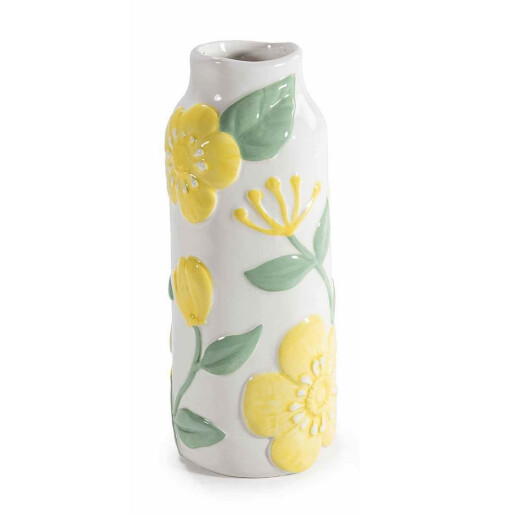Set 2 vaze flori ceramica multicolora Ø 9,5 cm x 22,5 H