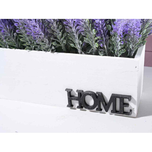 Set 3 ghivece Lavanda artifciala 35x7.5x19 cm, 25x7.5x19 cm, 15x7.5x19 cm