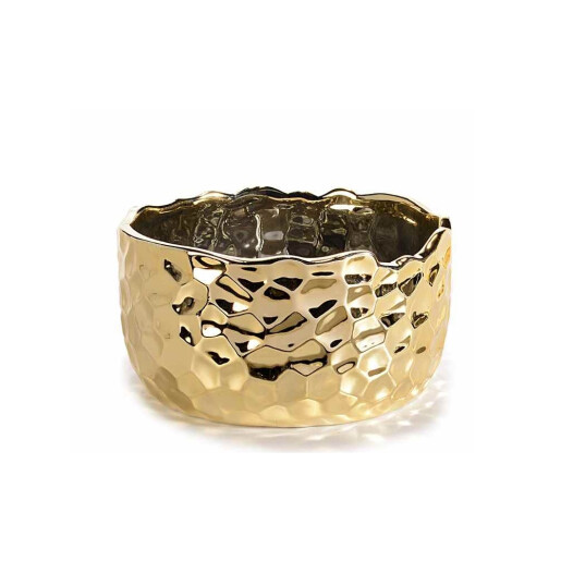 Bol decorativ ceramica aurie Ø 15 x 8 H