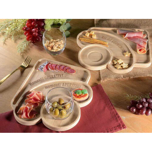 Platou servire lemn cm 29 x 25 H