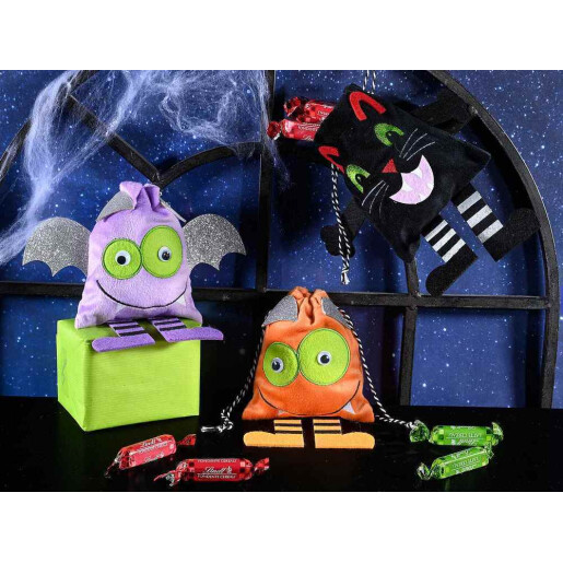 Set 3 saculeti dulciuri Halloween textil multicolor cm 21,5 x 20 H