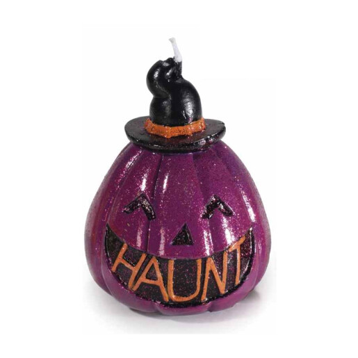 Lumanare Halloween Dovleac ceara multicolora Ø 7 x 9,5 H