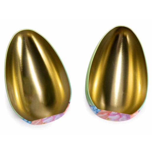 Set 2 oua Paste metal multicolor 9.5x15.5 cm