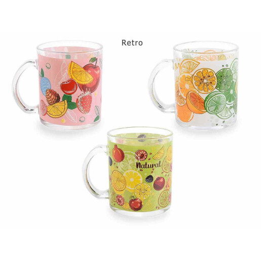 Set 9 cani sticla 8x9.5 cm, 340 ml