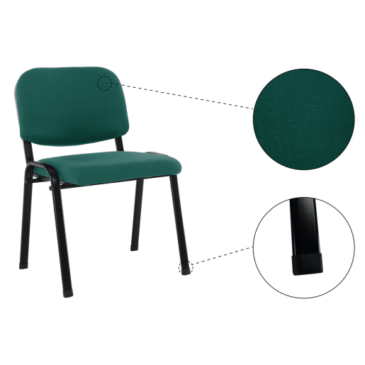 Scaun de birou verde negru 53.5x43x78 cm