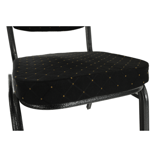 Scaun tapiterie neagra cadru gri Jeff 44x50x91 cm