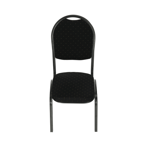 Scaun tapiterie neagra cadru gri Jeff 44x50x91 cm