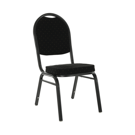 Scaun tapiterie neagra cadru gri Jeff 44x50x91 cm
