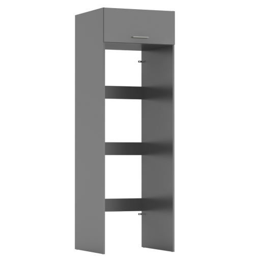 Dulap deasupra masinii de spalat si uscator DTD laminat gri grafit Jergi 67,5x67x210 cm