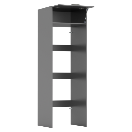 Dulap deasupra masinii de spalat si uscator DTD laminat gri grafit Jergi 67,5x67x210 cm