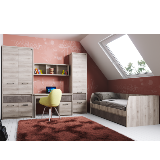 Raft suspendat pal melaminat castan nairobi Jesi 120x23,6x38,4 cm