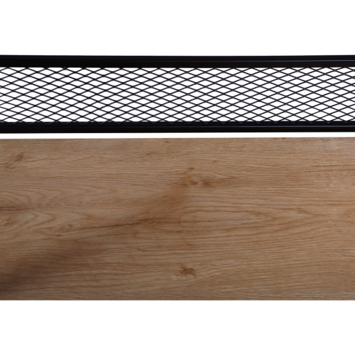 Raft metal negru DTD stejar Keler 60x28x121 cm