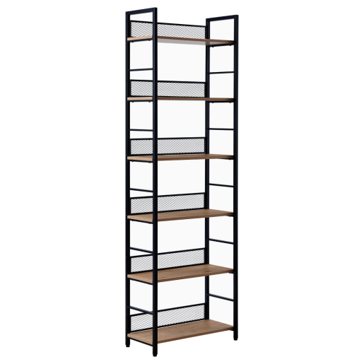 Raft metal negru DTD stejar Keler 60x28x187 cm