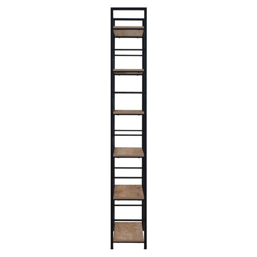 Raft metal negru DTD stejar Keler 60x28x187 cm