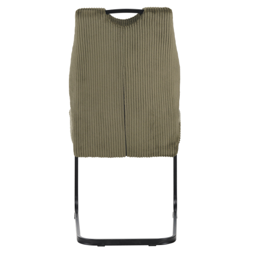 Scaun dining textil verde metal negru Kelma 46x62,5x97 cm