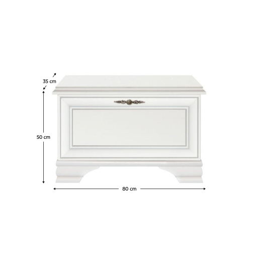 Pantofar DTD alb alpin Kentak 80x35x50 cm