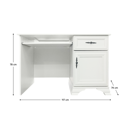 Birou DTD alb alpin Kentak 117x74x78 cm