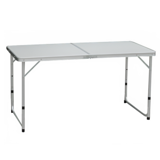 Masa camping pliabila aluminiu mdf alb Kepi 120x60x54 cm