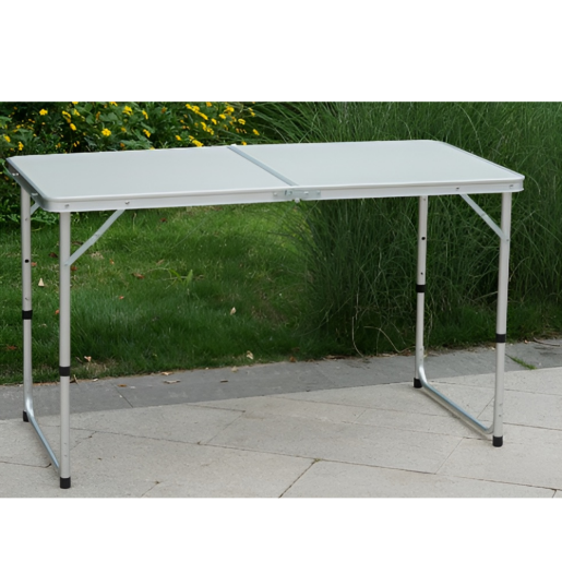 Masa camping pliabila aluminiu mdf alb Kepi 120x60x54 cm