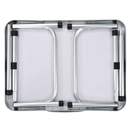 Masa camping pliabila aluminiu mdf alb Kepi 60x45x55 cm