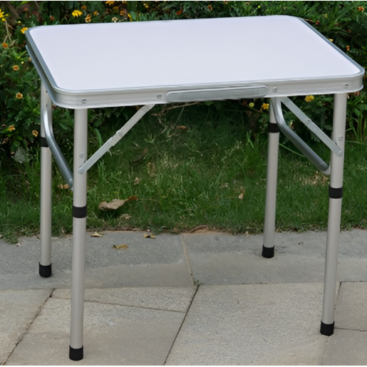 Masa camping pliabila aluminiu mdf alb Kepi 60x45x55 cm