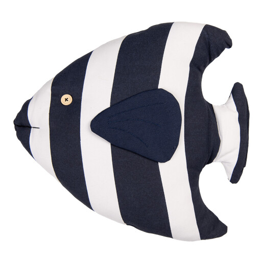 Perna decorativa Peste textil albastru alb 40x45x11 cm