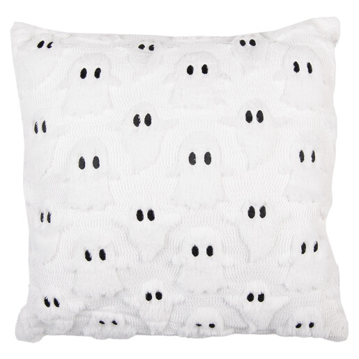 Perna Halloween  Fantome poliester alb negru 45x45x4 cm