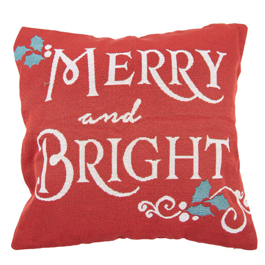Perna Craciun Merry Bright poliester multicolor 44x44x4 cm