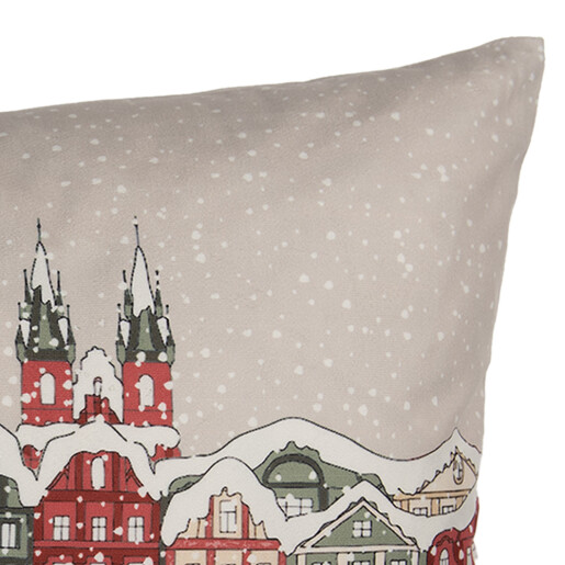 Perna Peisaj Craciun poliester multicolor GNl 45x45x4 cm