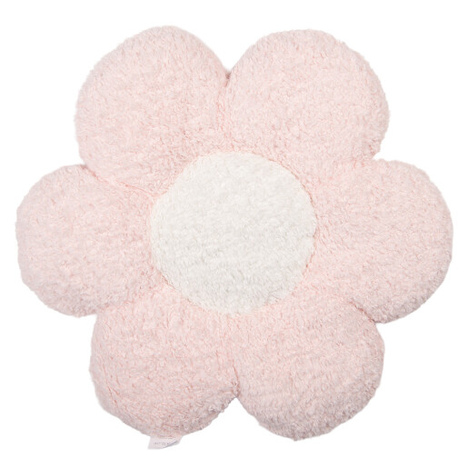 Perna decorativa poliester roz alb Floare Ø 50x5 cm