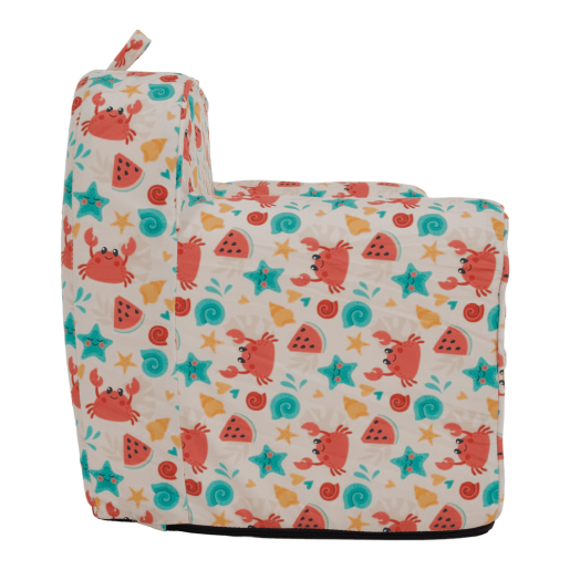 Fotoliu extensibil textil, spuma de compresie multicolor Kidy 60x44x48 cm