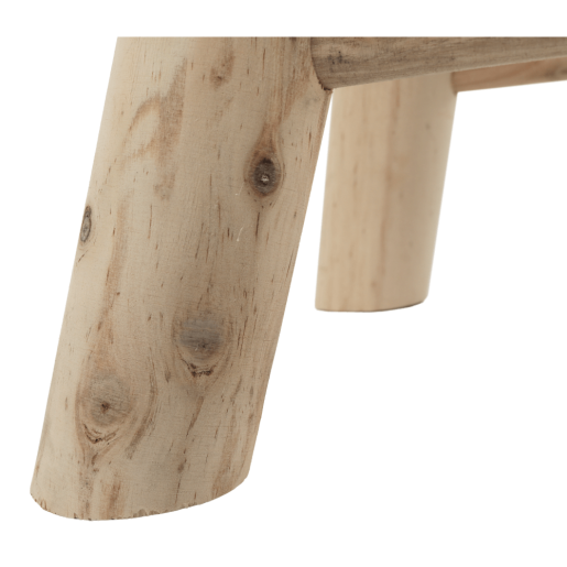 Taburet gri picioare lemn natur Kiko 28x28x40 cm