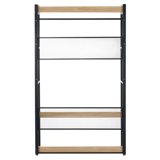 Raft pardoseala fier negru mdf laminat stejar Kilos 120x40x200 cm