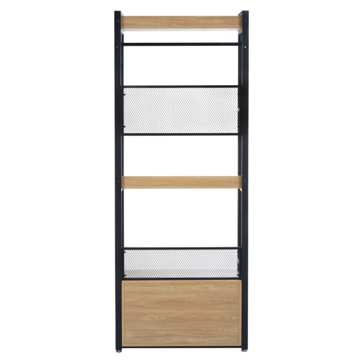 Raft pardoseala fier negru mdf laminat stejar Kilos 80x40x200 cm